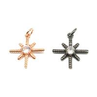 Cubic Zirconia Brass Pendants Flower micro pave cubic zirconia Sold By PC