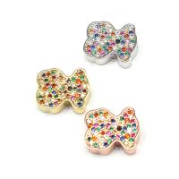 Perles cubes en laiton zircon Micro Pave, ours, pavé de micro zircon, plus de couleurs à choisir, 14x12x4mm, Vendu par PC