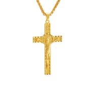 Zinc Alloy Jewelry Necklace Crucifix Cross plated fashion jewelry & Unisex & Christian Jewelry Length 23.62 Inch Sold By PC