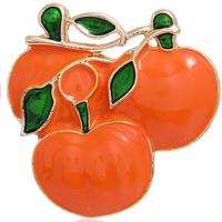 Zinc Alloy Brooches Halloween Design & fashion jewelry & for woman & enamel orange Sold By PC