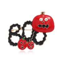Broches de liga de zinco, Design de Halloween & joias de moda & para mulher & esmalte, preto e vermelho, vendido por PC