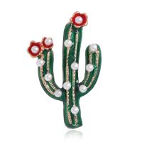 Zinc Alloy Brooches with ABS Plastic Pearl fashion jewelry & for woman & enamel green Sold By PC