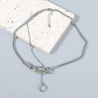 Colar de jóias de liga de zinco, with 2.28 extender chain, joias de moda & para mulher, cor original, comprimento 17.58 inchaltura, vendido por PC