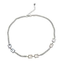 Colar de jóias de liga de zinco, with 2.32 extender chain, joias de moda & para mulher, cor original, comprimento 17.60 inchaltura, vendido por PC