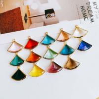 Glass Pendant, with Brass, Triangle, gold color plated, faceted, more colors for choice, 16x18mm, 20PCs/Bag, Sold By Bag