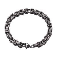 Bijoux bracelet en acier inoxydable, Acier inoxydable 316, Placage, unisexe & chaîne Rolo, argent, 6mm, Vendu par Environ 22.5 cm brin