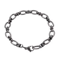 Stainless Steel Jewelry Bracelet, 316 Stainless Steel, plated, Unisex, silver color, 10mm, Sold Per Approx 22 cm Strand
