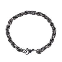 Stainless Steel Jewelry Bracelet, 316 Stainless Steel, plated, Double Layer & Unisex & rolo chain, silver color, 5mm, Sold Per Approx 22.5 cm Strand