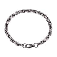 Stainless Steel Jewelry Bracelet 316 Stainless Steel plated Unisex & rolo chain silver color 6mm Sold Per Approx 22.8 cm Strand
