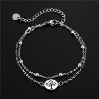 Titanium Steel Bracelet & Bangle, polished, tree of life design & Unisex & different styles for choice, silver color, Length:Approx 20 cm, Sold By PC
