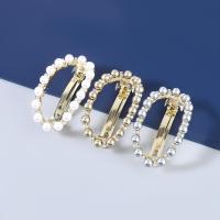 Hair Barrettes Zinc Alloy with ABS Plastic Pearl fashion jewelry & for woman & with rhinestone Sold By PC
