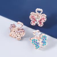 Hair Claw Clips Zinc Alloy Butterfly fashion jewelry & for woman & with rhinestone Sold By PC