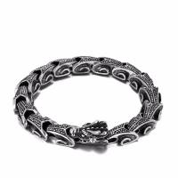 Titanium Steel Bracelet, polished, for man, silver color, 10mm, Length:Approx 22 cm, Sold By PC