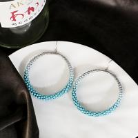 Zinc Alloy Drop Earrings plated for woman blue Sold By Pair
