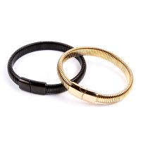 Bracelet d'acier titane, poli, unisexe & chaîne serpent, plus de couleurs à choisir, 10mm, Longueur:Environ 22 cm, Vendu par PC