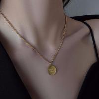Titanium Steel Necklace with 5cm extender chain plated Double Layer & for woman golden  500mm Sold By PC