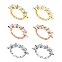 Brass Nose Piercing Jewelry, plated, Unisex & with cubic zirconia, more colors for choice, 0.80x8mm, Sold By PC
