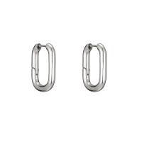 Brass Huggie Hoop Earring Square plated Unisex Sold By Pair