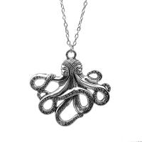 Sinc Alloy Jewelry muince, Octopus, do bhean, 59x56mm, Fad Thart 17.72 Inse, Díolta De réir PC