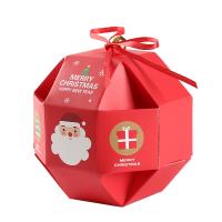 Paper Packing Gift Box, printing, Christmas Design, 100x100mm, 10PCs/Bag, Sold By Bag