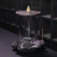 Backflow Incense Burner, Porcelain, plated, for home and office & durable, 147x155mm, Sold By PC