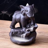 Backflow Incense Burner, Purple Clay, plated, for home and office & durable, 170x120mm, Sold By PC