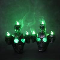 Halloween Decoration Plastic Skull plated Halloween Design & durable & with LED light & Halloween Jewelry Gift Sold By PC