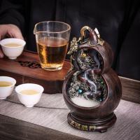 Backflow Incense Burner, Resin, Calabash, plated, for home and office & durable, 115x114x207mm, Sold By PC
