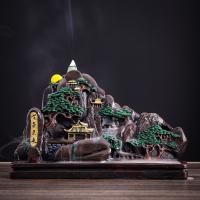 Backflow Incense Burner, Resin, plated, for home and office & durable, 245x85x149mm, Sold By PC