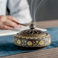 Traditional Ceramic Inserted Burner Incense Seat, Porcelain, plated, for home and office & durable & different styles for choice, more colors for choice, Sold By PC