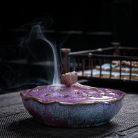 Traditional Ceramic Inserted Burner Incense Seat, Porcelain, plated, for home and office & durable, more colors for choice, 170x80mm, Sold By PC