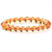 Citrine Bracelet, Round, Unisex & different size for choice, Sold By Strand