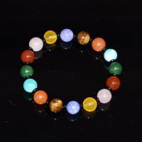Gemstone Bracelets, Unisex, multi-colored, 10mm, Sold By Strand