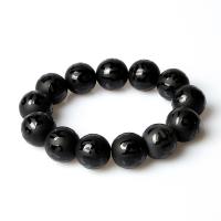 Black Agate Bracelets, Buddhist jewelry & Unisex & different size for choice, black, Sold By Strand