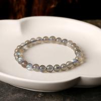 Moonstone Bracelet, Round, natural, for woman, 6-6.5mm,14-16cm, Sold By Strand