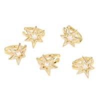 Fashion Earring Cuff and Wraps, Brass, Star, for woman & enamel, more colors for choice, 13x15mm, Sold By Pair