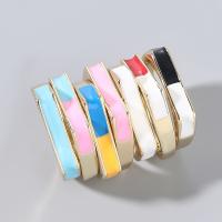 Mosaz Manžeta prst prsten, módní šperky & pro ženy & smalt, více barev na výběr, Prodáno By PC
