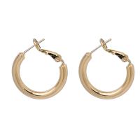 Zinc Alloy Hoop Earring 925 thailand sterling silver hoop earring Geometrical Pattern gold color plated for woman golden Sold By Pair