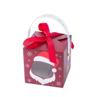 papier Boîte cadeau d’emballage, Impression, Conception de Noël & différentes couleurs et motifs pour le choix, 90x90x90mm, Vendu par PC