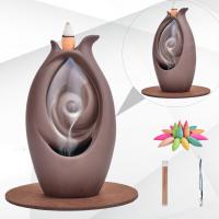Backflow Incense Burner, Porcelain, for home and office, 160x90mm, Sold By PC