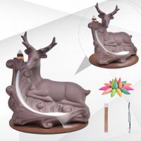 Backflow Incense Burner, Porcelain, for home and office, 70x150mm, Sold By PC