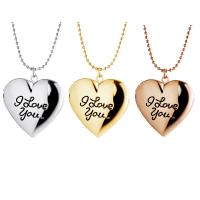 Fashion Locket Necklace, Brass, with 1.97inch extender chain, Heart, plated, for woman, more colors for choice, nickel, lead & cadmium free, 29x29mm, Length:15.75 Inch, Sold By PC