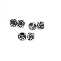 Stainless Steel Beads Round plated DIY & with heart pattern silver color Sold By PC