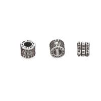 Perlas de acero inoxidable, Tubo, Ungir, Bricolaje, plateado, 9.80x7.90mm, Vendido por UD