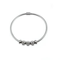 Stainless Steel Bangle 304 Stainless Steel with Magnet plated Unisex silver color Sold By PC