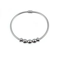 Stainless Steel Bangle, with Magnet, plated, Unisex, silver color, 69x3mm, Sold By PC