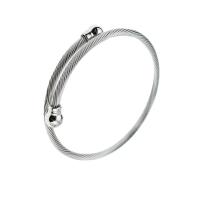 Titanium Steel Cuff Bangle plated for woman silver color Sold By PC