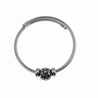Titanium Steel Cuff Bangle plated Unisex silver color Sold By PC