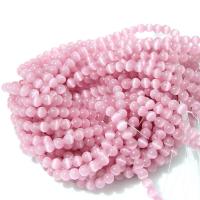 Cats Eye Jewelry Beads, Round, polished, DIY, pink, Sold Per 38 cm Strand