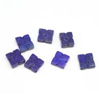 Natural Lapis Lazuli Beads Four Leaf Clover DIY blue Sold By PC